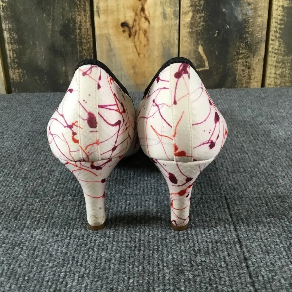 Lori Goldstein paint splatter heels women’s size 8